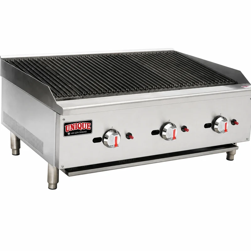 Gas Countertop Charbroiler - Triple Control