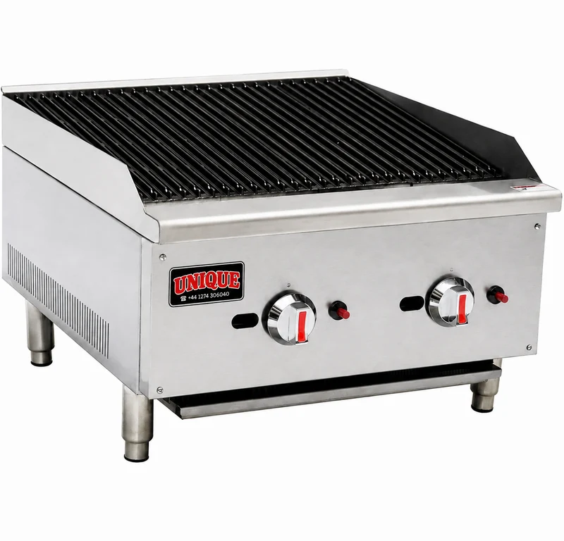 Gas Countertop Charbroiler - Dual Control